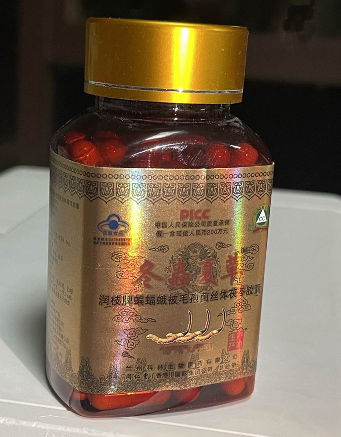 冬虫夏草胶囊（出口版） 方瓶 0.5克×100粒×1瓶